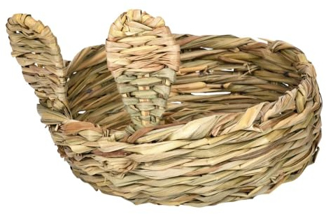 Cama de Animales Pequeños Colchoneta de Hierba para Anidar y Masticar | Casita Para Conejitos Adecuado Al Hábitat, Jaulas O Conejeras, Los Animales Pequeños Como Hurones, Chinchillas Y Jerbos