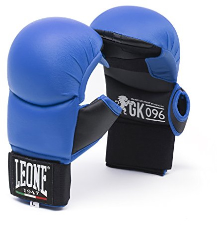 LEONE 1947 Guanti Fit Karate, Unisex – Adulto, Blu, L, GK096