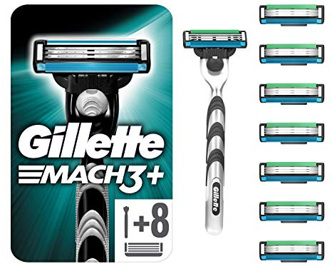 Gillette Mach3 Rasierer, mit 8 Rasierklingen