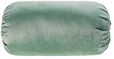 MSM Tonda Velluto Cuscino Cuscino, Hollowfibre Riempito Tombolo Compagno di Yoga Adorabile Caramella Morbido Divano Cuscino Lavabile-Verde 20x40cm(8x16inch)