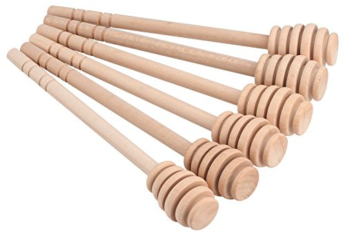 mielera + Rührstäbchen, Haushalt Holz Marmelade Honigschöpflöffel Glas Abgabe Sammeln Rührstab Stick 8 cm 50 Teile/satz(16cm)