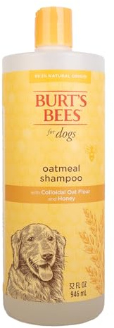 Burts Bees for Pets Oatmeal Dog Shampoo, Honey Scent, 32 Fl Oz Bottle