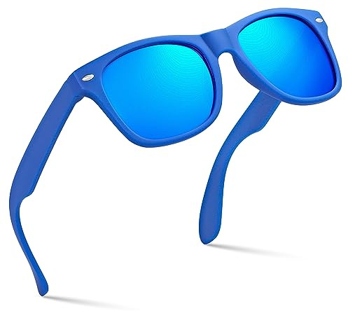 Retro Rewind Kids Sunglasses for Boys Girls Age 3-12 - Shatterproof Rubberized Frame UV400 Toddler Children Sun Glasses