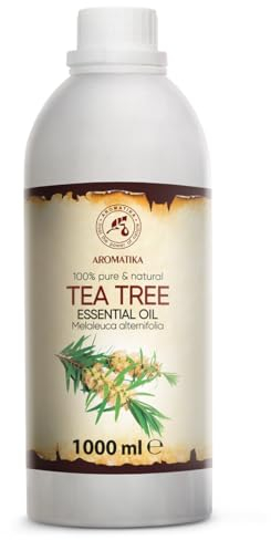 Ätherisches Teebaumöl Öl 1000ml - Melaleuca Alternifolia - Australisch - Reines Teebaumöl - für Schönheit - Shampoo - Gesicht - Haare - Duftlampe - Diffuser - Sauna - Dampfbad