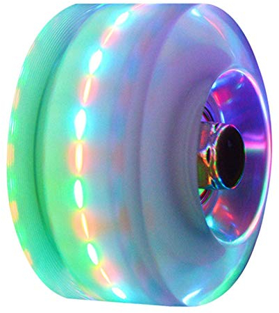 POHOVE 8 STK Leuchtend Rollschuhe Räder, Leuchtend Rolle Skate Räder Mit Niedriger Lärm Drehbar Lager Ersetzt Rollerskate Räder Auftragen Für Doppel Reihe Skating, Skateboard, 2.28x1.26