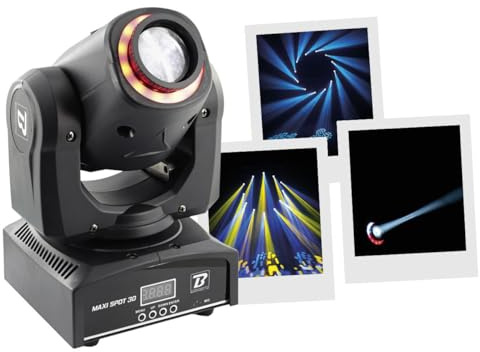 BOOMTONE DJ MAXI SPOT 30 - Lyre Spot à LED 30W avec anneau de LED RGB