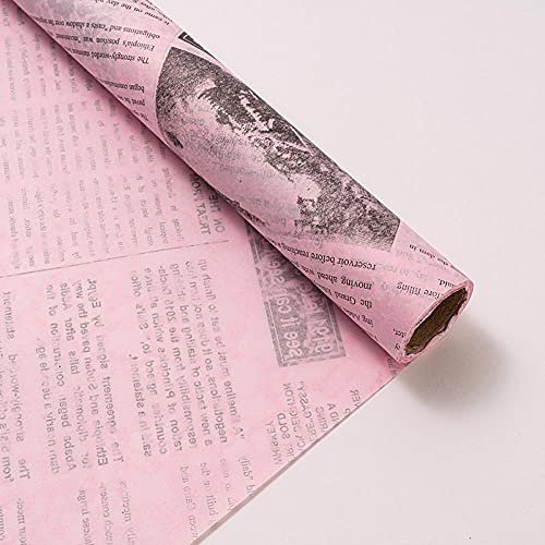 YUNHOME Gift Wrap Tissue Paper Gift Wrap Gift Wrapping Paper 58Cm 5M Roll Florist Bouquet Wrap Newspaper Paper Material Flower Wrapping Paper Gift Packaging For Christmas & Party Deco-A