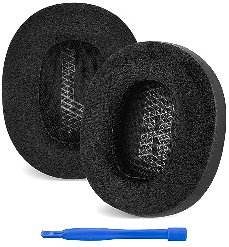 Linkidea Ersatz-Ohrpolster kompatibel mit JBL Lifestyle E65BTNC, Duet NC, Live 650BTNC/660BTNC Kopfhörer, Ohrpolster (Velour/Schwarz)