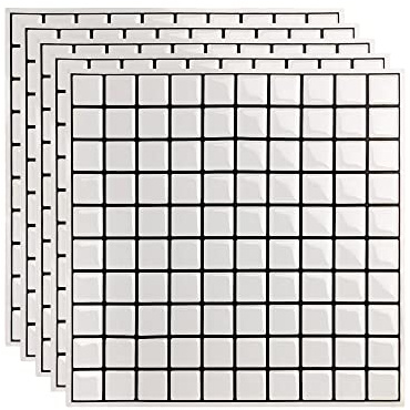 FBBULES 5 Stück Selbstklebende Fliesenaufkleber, Wasserdicht Fliesensticker Mosaik Klebefolie Fliesen Aufkleber für Badezimmer Küche Mosaikfliesen Fliesenfolie (20 x 20 cm / 7,9 x 7,9 Zoll)