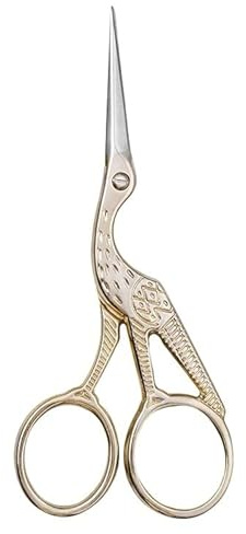 Schere mit Design, Nähschere, Professionelle Schneiderschere, Bastelschere, Edelstahlschere, Schreibwarenschere, (9 cm, Gold)