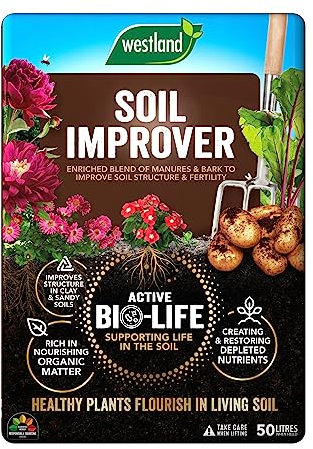 50L Soil Improver - Enriched Gardening Soils for Outdoor and Indoor Plants - Small to Large Plants - Promotes Rooting and Plant Vitality