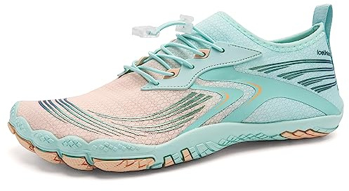 IceUnicorn Barfuss Schuhe Damen Walkingschuhe Barfußschuhe Herren Anfänger Bequeme Atmungsaktiv Gesunde (037 Mondgrün, 40EU)