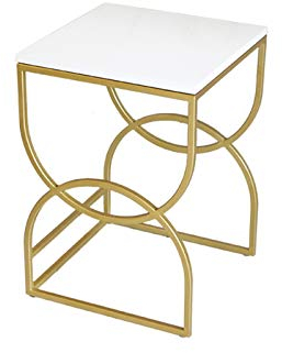 Nachttische, Marmor-Couchtisch, 2er-Set, Beistelltisch für Wohnzimmer, Schlafzimmer, Büro, Blumenladen, Balkon, dekorativer Couchtisch, Korbtisch (Farbe: A, Größe: 35 x 35 x 48 cm)