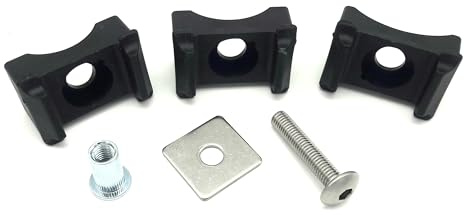 Doppelstabmattenzaun Befestigung Halterung Pfosten Zaun Auflage Rundrohr Wahlweise für 34mm, 42 mm oder 60mm Durchmesser Dämpfer für z.B. 8/6/8 oder 6/5/6 Stabmatten (20 Stück 60mm)