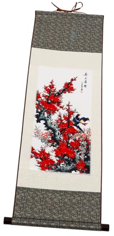 Alipis Chinesische Seidenmalerei Wandbehang Traditionelles Asiatisches Rollbild Für Wohnzimmer Büro Elegantes Design Leicht Aufzuhängen Hochwertige Verarbeitung Geeignet Für