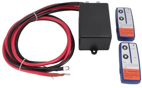 Kit Telecomando Wireless per Verricello, Accessori per Verricello con 2 Telecomandi Relè Scatola di Controllo Verricello Compatto Relè Verricello Elettrico 12V 250A per ATV,