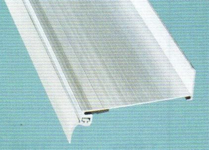 Gutta Alu - Wandanschlussprofil - Alu Profil für Steg- und Doppelstegplatten alle Größen - mit eingezogener, grauer Dichtung - Ausladung 115 mm (weiß, 4100)