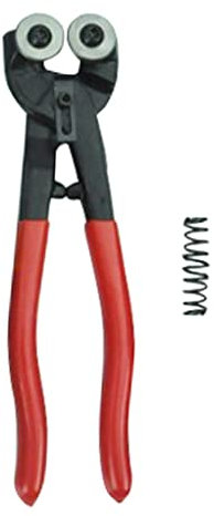 Heavy Duty Glass Mosaic Cutter Nipper Wheel Blades Cutting Pliers - Essential Tool for Glass, Tile, and Crystal Mosaics - weight and Portable - Perfect for DIY - Double Round Wheeled Plier with Gauge