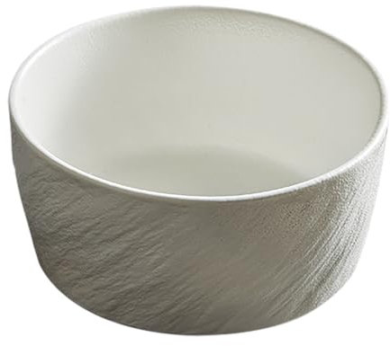 Tazón De Sopa Esmerilado Creativo|Ensaladeras Simples Nórdicas|Vajilla Redonda De Cerámica Tazón De Fideos De Cocina|Apto Para Lavavajillas Y Microondas,Blanco-4PCS,18,8x7,7 Cm (7,4x3,0 Pulgadas)