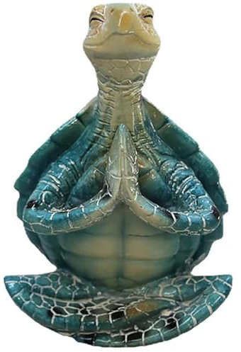 Générique Meditation Figurine - Zen Meditation Sea Turtle Sculpture - Meditation Yoga Figure Collectible Zen Yoga Figure for Spiritual Garden Decor