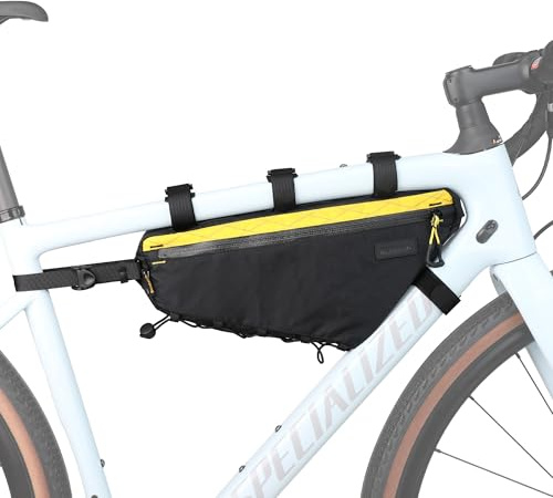Rhinowalk Borsa da telaio per bicicletta, impermeabile, triangolare, 2,8 l, borsa da bicicletta, accessori professionali per ciclismo (XL), colore bianco