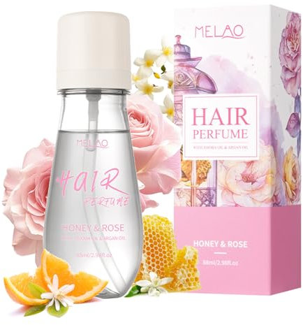 Hair Perfume,Honey & Rose Hair Perfume with Jojoba Oil & Argan Oil for Dry Damaged Hair,Nourish Hair and Shine,Reduce Split Ends and Fight Frizz,Hair Perfume for Women Long Lasting / 2.98 Fl.Oz