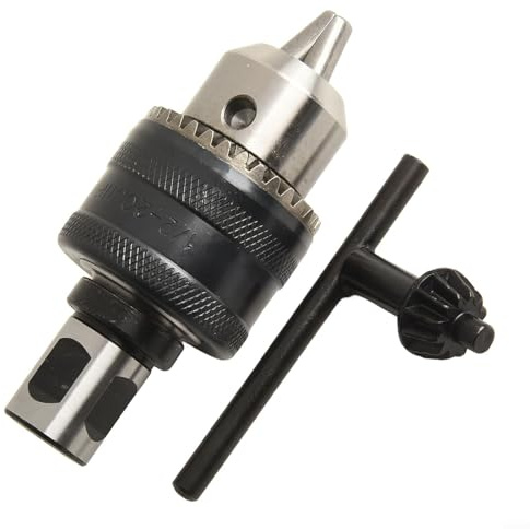Adaptateur de mandrin magnétique pour perceuse - Tige de 1,9 cm vers filetage conique B16 - Avec clé à clé - 3 options de serrage (B)
