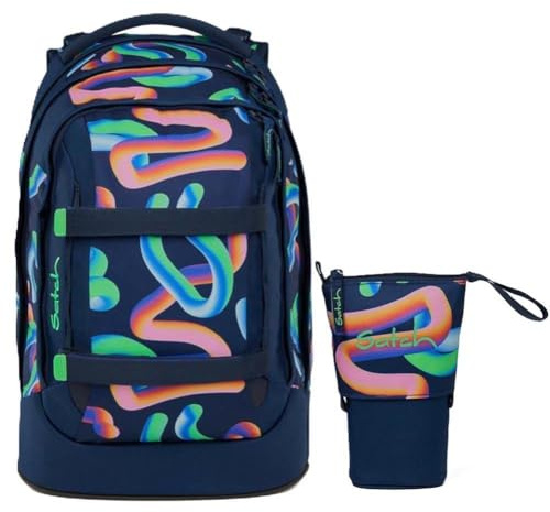 Satch Pack Schulrucksack Set 2tlg. inkl. Pencil Slider (Crazy Twist)