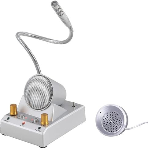 LHQYA Fenster Gegensprechanlage, Multifunktionale Gegensprechanlage, 360° Verstellbarer Hals, Mikrofonstab 42mm, Lauter Und Klarer Klang, Erweiterungsgröße: 68 * 20mm, Für Handel, Banken, Büro