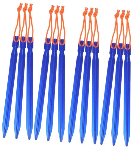 Gatuida 12 Pezzi a Chiodi Della Picchetti Da Ancoraggi Da Giardino Palo Della a Piolo Di Fissaggio Della Posta Di Lega Di Alluminio Blue