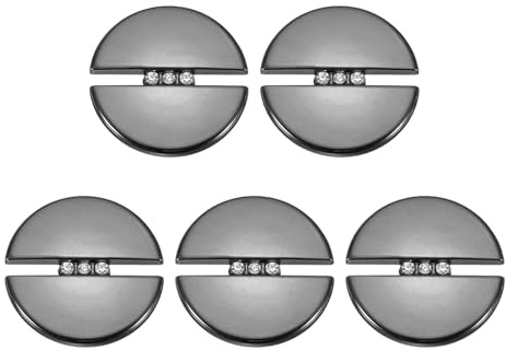 sourcing map Metallknöpfe, rund, 30 mm, Schaft aus Legierung, Diamantfassung, Nähen, Basteln, Ersatzknöpfe für Kleidung, Dekoration, DIY-Zubehör, Rotguss, 5 Stück