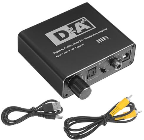 KOMBIUDA Digital to Analog Audio Converter Compact Optical to Durable Material Easy to Use for Audio for Hdtv and Amplifiers