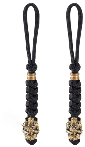 HOBBIESAY Paracord Stränge Geflochtener Fallschirm Bindfäden Paracord Schlüsselband Taschenanhänger Schwarze Fallschirm Bindfäden Für Outdoor Überlebensausrüstung und Schlüsselanhänger Accessoires