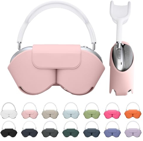 kwmobile Cover for Apple AirPods Max/AirPods Max 2 Case - Sleep Mode Compatibility - Polyester Case for Headphones - Dusty Pink