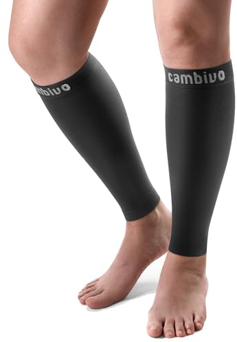 CAMBIVO Polpaccera Compressione Uomo Donna, Calze Compressione Graduata, Calze Antitrombo 20-30mmHg, Gambaletti Compressione, Calze Elastiche Contenitive per Vene Varicose, Sport, Corsa, Fitness