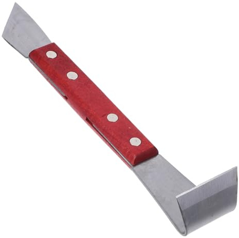 TOYANDONA Raspador De Corteza Manual y Cortador De Corteza De Árbol para Jardinería, Herramienta De Mango De Madera Antideslizante, Uso Exteriores, Jardines y Patios, Diseño De Doble Cabezal Eficaz