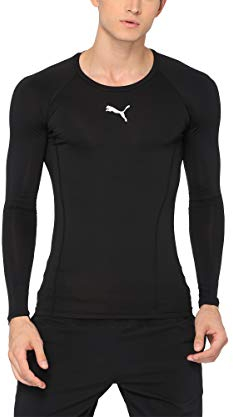 Puma Liga Baselayer Tee Ls Maglia A Manica Lunga, Nero, L Uomo