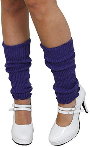 I LOVE FANCY DRESS 50 PAAR LILA STULPEN=GROßHANDEL=GESCHÄFTE=VEREINE=GRUPPEN=GESTRICKTE 80iger DISCO STIL STULPEN=ZUBEHÖR FÜR JEDE ART DER VERKLEIDUNG FASCHING KARNEVAL HALLOWEEN TANZ