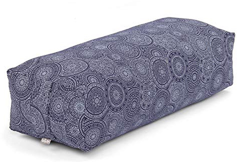 Bodhi Yoga Bolster SALAMBA | Maharaja Collection | Rechteckiges Yogakissen | Waschbarer Bezug aus Baumwolle mit Dinkelfüllung | Zubehör für Restorative und Yin Yoga