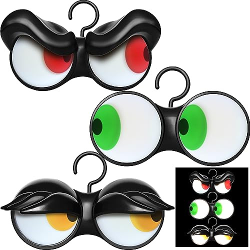 Joiedomi 3 Stück Halloween animierte blinkende Augen Lichter (Ton aktiviert)