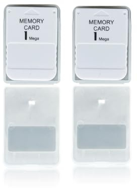 WICAREYO 2pcs 1Mb Carte Mémoire pour PS1 Console Carte Mémoire 1 Méga