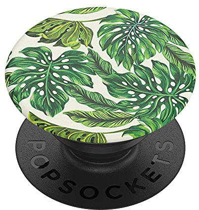 PopSockets: PopGrip - Expanding Stand and Grip with a Swappable Top for Smartphones and Tablets - Monstera Deliciosa, Water proof