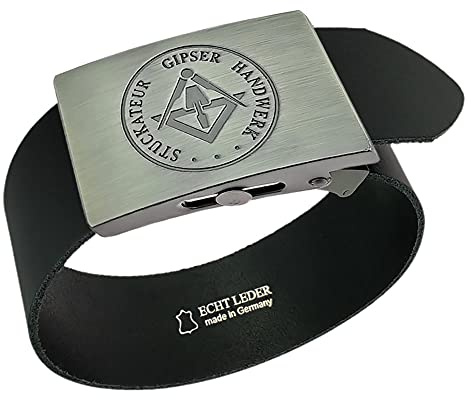 GravurManufakturBerlin Hosengürtel mit Handwerk und Zunftzeichen Ledergürtel Nylongürtel 4 cm breit Einheitslänge kürzbar