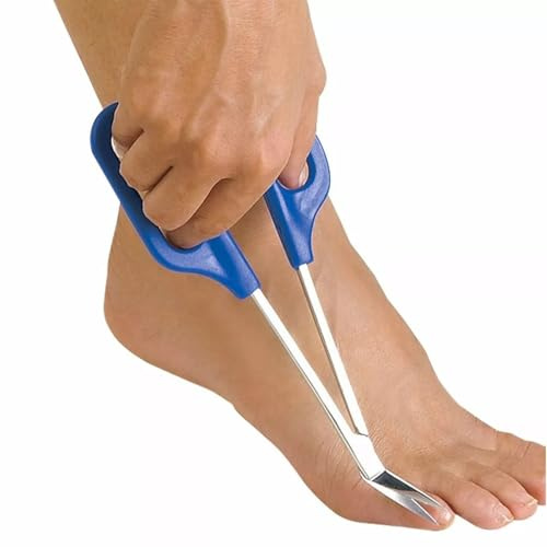 Long Handled Toenail Scissors for Thick Nails, 8 Angled Tip Ingrown Toe Nail Clippers for Thick Nails, Heavy Duty Long Handled Toe nail Scissors for Thick Nails, Podiatry Tools for Elderly, Back Pain