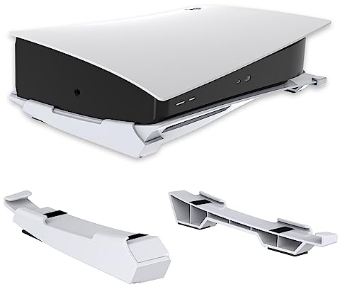 NexiGo PS5 Accessories Horizontal Stand, [Minimalist Design], PS5 Base Stand, Compatible with Playstation 5 Disc & Digital Editions, White