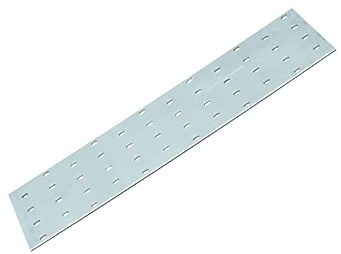 D2D | 50 Stück - Lochplatten - Größe: 80 x 240 mm - Stärke: 2 - Feuerverzinkt E-TA - EN 14545 - Verbindungsplatten - Lochblech - Knotenbleche - Made in Germany