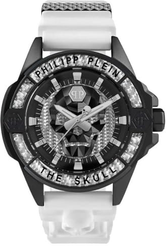 Philipp Plein The $Kull Herren Armbanduhr Analog Quarz Kohlefaser