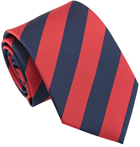 DQT Cravatta classica da uomo con motivo a righe da 8 cm