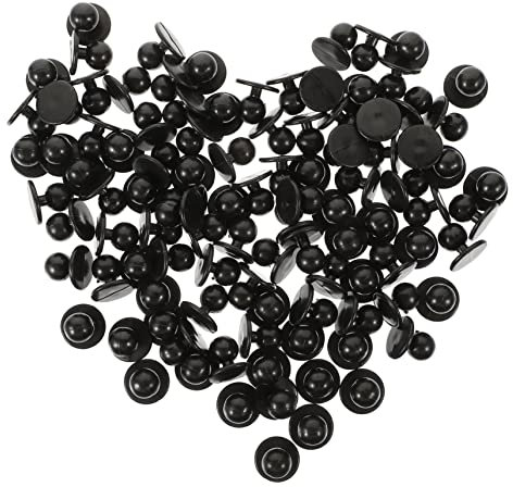 MAGICLULU 100stücke Teiliges Knopfset Für Kochjacken Schwarze Kunststoffknöpfe Mit Löchern Zum Annähen Praktische Diy-buttons Für Kochkleidung Hemden Mäntel Geeignet Für Handgemachte Kleidun
