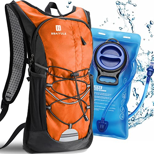 BBAIYULE® Trinkrucksack mit Trinkblase 2L, BPA-Frei| Fahrradrucksack mit Reflektoren | Rucksack mit Trinksystem |Laufrucksack Ultraleicht 380g| Laufen, Fahrrad